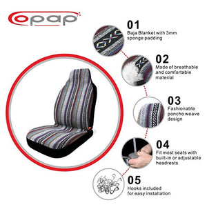COPAP 4PC Anteriore Coppia coprisedili Baja Secchio coprisedile Color 1 - Ilgrandebazar