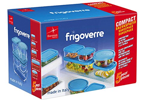 Bormioli 388840 Contenitori In Vetro, 5 Pezzi - Ilgrandebazar