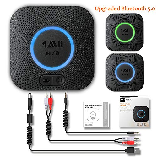 1Mii Ricevitore Bluetooth 5.0, Adattatore Audio Hi-Fi con Jack Aux...