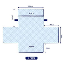 Carica l'immagine nel visualizzatore di Gallery, subrtex Copridivano Trapuntato, Salvadivano Reversibile con 3 Posti, Blu