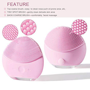 Silicone Detergente viso Spazzola di Pulizia del viso, Sonic Electric rosa1 - Ilgrandebazar