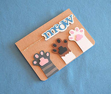 Carica l&#39;immagine nel visualizzatore di Gallery, Meow - gatti - zampette - biglietto d&#39;auguri (formato 10,5 x 15 cm) - vuoto... - Ilgrandebazar
