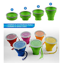 Carica l'immagine nel visualizzatore di Gallery, shibby Silicone Pieghevole - Bicchiere Colore Rosso, Coppa da Viaggio Verde
