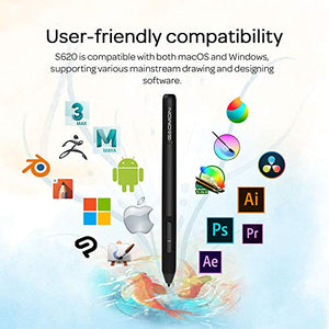 GAOMON S620 6,5 x 4 Pollici Tavoletta Grafica con Penna Senza Batteria per...