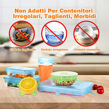 Carica l'immagine nel visualizzatore di Gallery, Modohe Coperchi in Silicone Elastici, Coperchi per Alimenti in Silicone Riutilizzabili Pacco da 13 Pezzi, Coperchi Espandibili Rettangolari &amp; Rotondi per l'Utilizzo in Microonde e Freezer