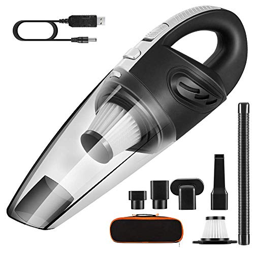 Newdora Aspirapolvere per Auto a Batteria Interni 5000PA Aspiratore...