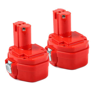 2 x Powayup 14.4V 3.0Ah 1420 NI-MH Sostituzione per Makita 3.0Ah-2, Rosso - Ilgrandebazar