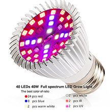 Carica l&#39;immagine nel visualizzatore di Gallery, Piante Lampada a LED, 4 pezzi 40W E27 Grow Bulbs per Semina, Crescita, 40w*4 - Ilgrandebazar
