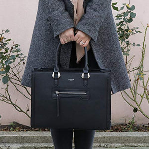 David Jones - Borsa a Mano Donna Lavoro Grande Capacità - Tote Shopper Blu