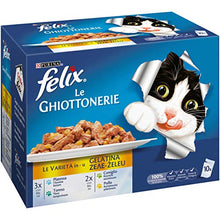 Carica l'immagine nel visualizzatore di Gallery, Purina Felix le Ghiottonerie Umido Gatto Le Varietà con Platessa, Tonno,...
