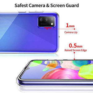 AILRINNI Cover per Samsung A41 - Pellicola Protettiva in Vetro Trasparente
