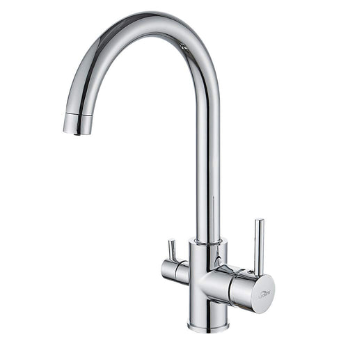 Auralum Rubinetto 3 Vie da Lavello Cucina miscelatore Tre in Cromato - Ilgrandebazar
