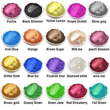 Carica l'immagine nel visualizzatore di Gallery, JEMESI Naturale Pigmenti Coloranti, Mica Powder 10g*20 Colori Polvere...