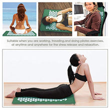 Carica l&#39;immagine nel visualizzatore di Gallery, amzdeal Set Tappetino Agopressione, Include per Agopressione+ Verde