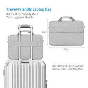 AtailorBird Borsa Porta PC a Tracolla Compatibile con 15.6 15.6", Grigio