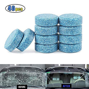 Kindax 40pcs Pastiglie Lavavetri Effervescenti, Detergente per Pulizia Vetri...