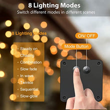 Carica l'immagine nel visualizzatore di Gallery, Luci Solari Esterno [3 Pacchi] 36m 360 LED Catena Luminosa Esterno Filo Luci Led Caldo Bianco 8 modalità Lucine da Esterno Decorative Per Matrimonio, Giardino, Natale, Patio Luci Decorative