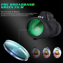 Carica l&#39;immagine nel visualizzatore di Gallery, Telescopio Monoculare HD 12x50, Zoomabile Impermeabile Monocolo Telescopico,...