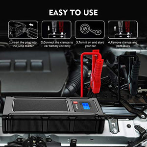 Teaisiy Avviatore Batteria Auto, 1000A 18000mAh Impermeabile Avviatore...