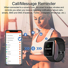 Carica l&#39;immagine nel visualizzatore di Gallery, LIFEBEE Smartwatch Orologio Fitness Uomo Donna con Cardiofrequenzimetro Nero