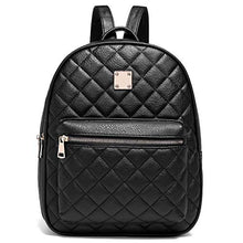 Carica l&#39;immagine nel visualizzatore di Gallery, Zaino Donna, Myhozee Borsa Donna Pelle PU Zainetto impermeabile Nero