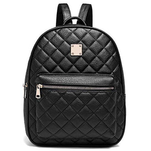Zaino Donna, Myhozee Borsa Donna Pelle PU Zainetto impermeabile Nero