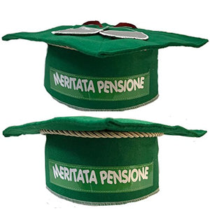 Mr. Gadgets Pensione tocco in feltro verde con scritta meritata pensione per... - Ilgrandebazar