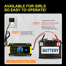 Carica l'immagine nel visualizzatore di Gallery, NWOUIIAY Caricabatteria Auto di Carica 24V 8A 12V 4A Multi Protezioni di...