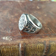 Carica l&#39;immagine nel visualizzatore di Gallery, Tribal Spirit Steel Anello Acciaio Inossidabile Benedetto Croce Vaticano... - Ilgrandebazar