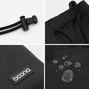Baona - Borsa per fotocamera e obiettivo in velluto, Square M, Nero