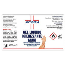 Carica l'immagine nel visualizzatore di Gallery, Gel Igienizzante Mani 70% Alcool Alcol Antigerm 1 Litro 1000ML ANTIGERM