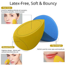 Carica l&#39;immagine nel visualizzatore di Gallery, BEAKEY 4+1 Pezzi Spugnette per Fondotinta, 4+1: spugne con pennello fard.
