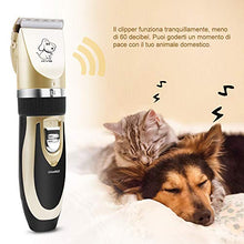 Carica l'immagine nel visualizzatore di Gallery, Kit Tosatrice Professionale Per Cani Tagliacapelli Animali Gatto Nero - Ilgrandebazar