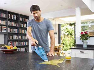 BLACK+DECKER WDC215WA-QW Aspiratore Ricaricabile solidi e 7,2V, Grigio/Azzuro - Ilgrandebazar