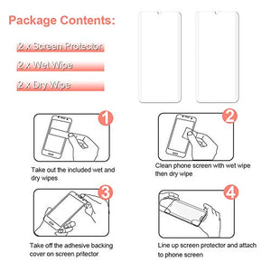 2 pezzi Vetro Temperato per Xiaomi mi Note 10/Note 10 Pro Trasparente