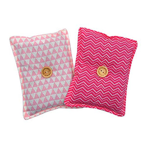Mini cuscino"Dormi Bene - Rosa" (confezione con 2 unità) pieno di semi di... - Ilgrandebazar