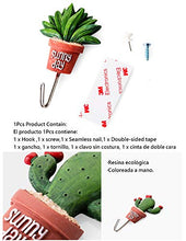 Carica l&#39;immagine nel visualizzatore di Gallery, Lvcky Grazioso gancio con motivo di vaso per piante, da parete, Medium, Nero - Ilgrandebazar