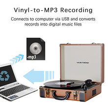 Carica l&#39;immagine nel visualizzatore di Gallery, MUSITREND Giradischi Vinile, Lettore Vinile Portatile 3 Velocità K-M317-BR