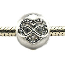Carica l&#39;immagine nel visualizzatore di Gallery, Cooltaste europea autunno Fashion infinity Heart Clear CZ Bead DIY adatto... - Ilgrandebazar