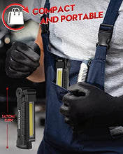 Carica l'immagine nel visualizzatore di Gallery, Coquimbo Festa del Papa Idee Regalo Torcia LED USB Ricaricabile COB Lampada da Lavoro Lampade di Ispezione Pieghevole con Base Magnetica e Gancio per Auto/Campeggio/Home e di Emergenza Uso (2 Pezzi)