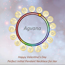 Carica l&#39;immagine nel visualizzatore di Gallery, AGVANA Collana in oro con lettera da donna argento sterling 925 iniziali O - Ilgrandebazar