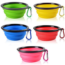Carica l'immagine nel visualizzatore di Gallery, SENHAI Pieghevole Viaggio Ciotole per Cani Gatti Animali Domestici, 5 Pack...