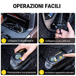 AUTLEAD C2 Compressore Portatile per Auto, 40L/Min 12V d'Aria... - Ilgrandebazar