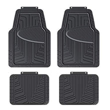 Carica l&#39;immagine nel visualizzatore di Gallery, AmazonBasics - Set da 4 tappetini in gomma per auto, SUV, camion, Nero