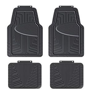 AmazonBasics - Set da 4 tappetini in gomma per auto, SUV, camion, Nero