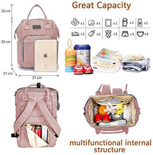 Carica l&#39;immagine nel visualizzatore di Gallery, Viedouce Borsa per Pannolini Zaino Fasciatoio, Mamma,Impermeabile Rosa