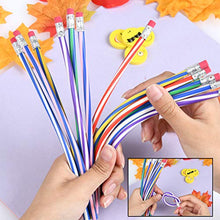 Carica l&#39;immagine nel visualizzatore di Gallery, Pieghevoli Matite Flessibili e Gomme Emoji Set 48PZ - Matita... - Ilgrandebazar