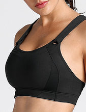 Carica l'immagine nel visualizzatore di Gallery, SYROKAN Donna Reggiseno Sportivo Massimo Supporto 7F, Nero