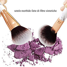 Carica l&#39;immagine nel visualizzatore di Gallery, Pennelli Make Up Start Makers12Pcs Set di Per Trucco in Marmo 12PCS