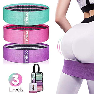 CosHall Elastici Fitness, Bande Elastiche di Resistenza in Tessuto 3 Set,...